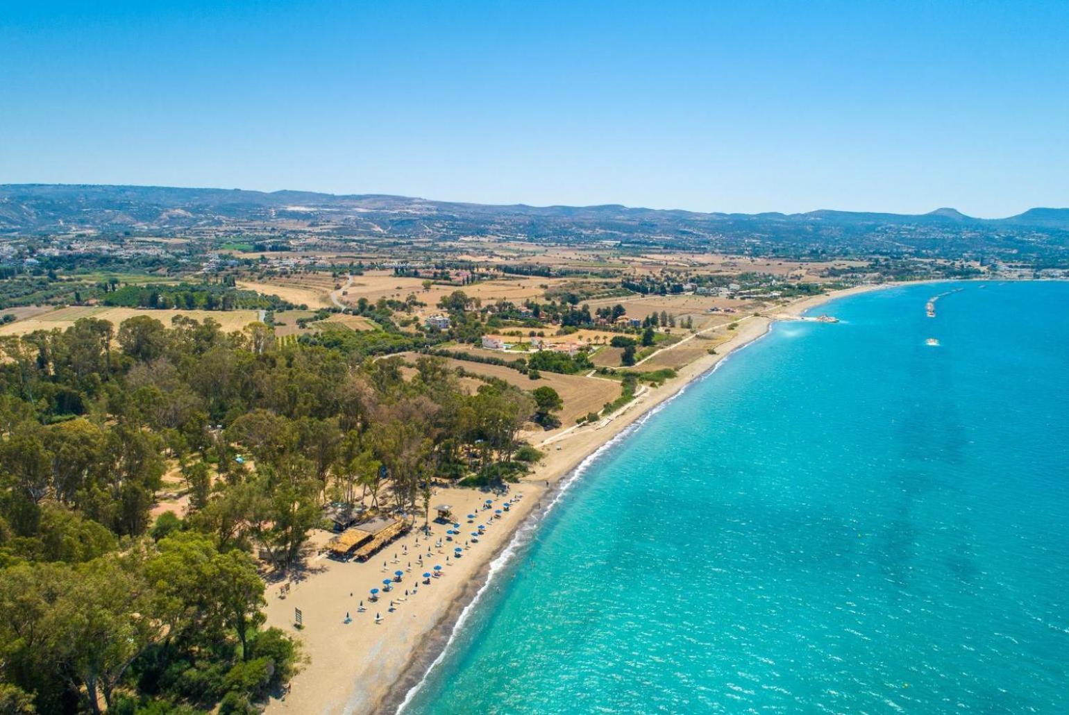 Sun Beach Villa Thio Polis Bagian luar foto